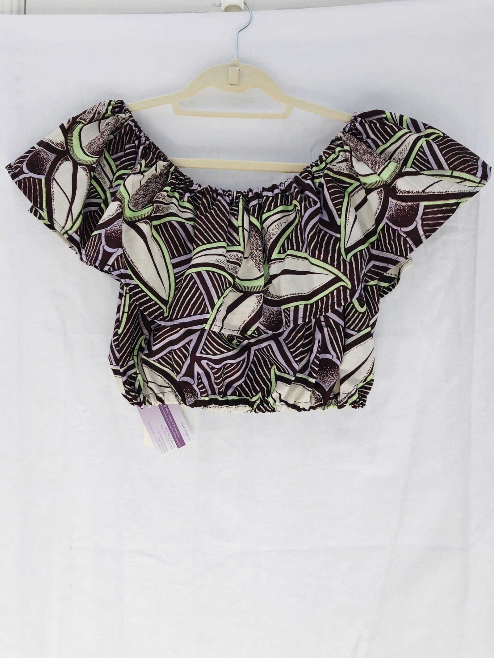 Off-Shoulder Ankara Crop Top. Off-Shoulder Ankara Crop Top.