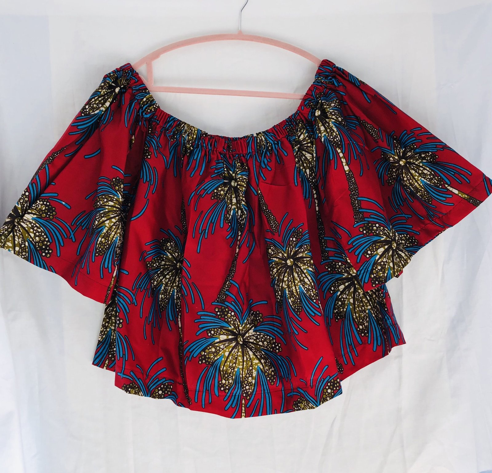 Off-Shoulder Ankara Crop Top. Off-Shoulder Ankara Crop Top.