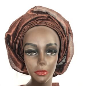 “Cocoa Majesty” Woven Gele Head Tie.