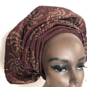 “Starlight Duchess” Beaded Woven Gele