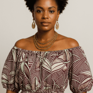 Off Shoulder Ankara Mini Dress